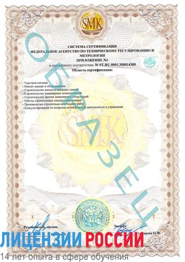Образец сертификата соответствия (приложение) Чистополь Сертификат OHSAS 18001